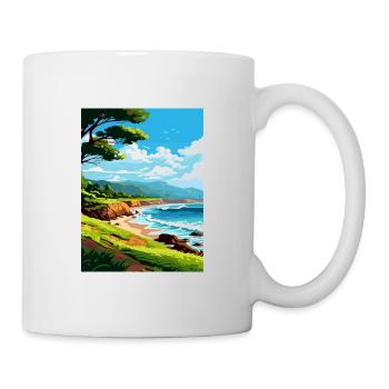 Kaena Point Hawaï Vintage voyage affiche Souvenir - Mug blanc - blanc - Droite