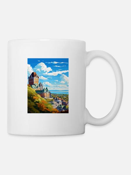 Québec Canada Vintage voyage affiche WPA Souvenir - Mug blanc - blanc
