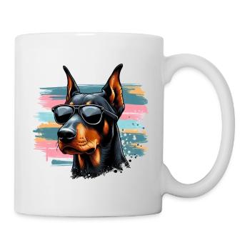 Doberman Puppy Splash Art - Mug - white - Right