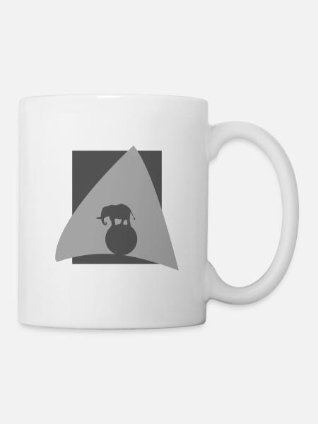 Éléphant Circus Éléphant - Mug blanc - blanc