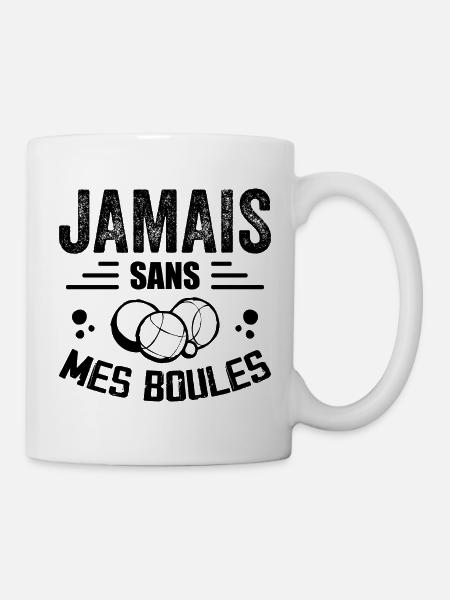 Nie ohne meine Eier - Petanque Geschenk - Tasse - Weiß