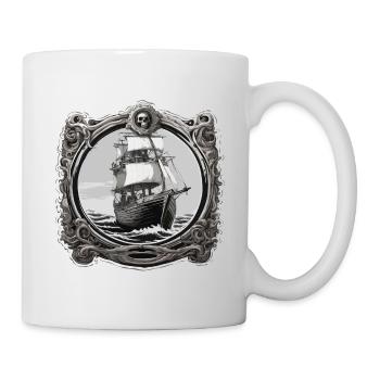 Bateau pirate / Bateau / Mer / Océan / Vagues - Mug blanc - blanc - Droite
