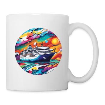 Bateau pirate / Bateau / Mer / Océan / Vagues - Mug blanc - blanc - Droite