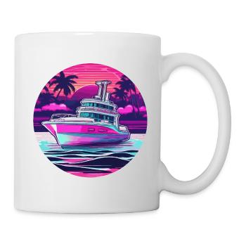Bateau pirate / Bateau / Mer / Océan / Vagues - Mug blanc - blanc - Droite