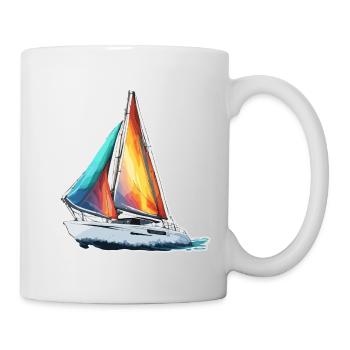 Bateau pirate / Bateau / Mer / Océan / Vagues - Mug blanc - blanc - Droite