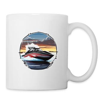 Bateau pirate / Bateau / Mer / Océan / Vagues - Mug blanc - blanc - Droite
