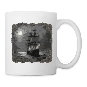 Bateau pirate / Bateau / Mer / Océan / Vagues - Mug blanc - blanc - Droite