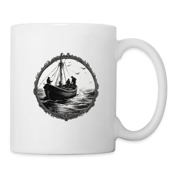 Bateau pirate / Bateau / Mer / Océan / Vagues - Mug blanc - blanc - Droite