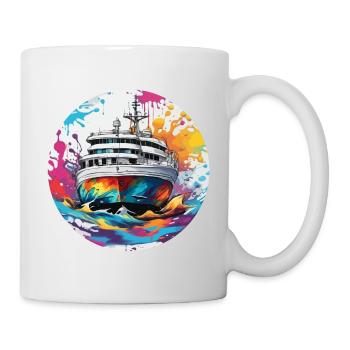 Bateau pirate / Bateau / Mer / Océan / Vagues - Mug blanc - blanc - Droite