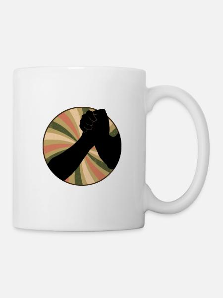 Stark Armdrücken - Tasse - Weiß