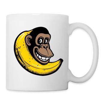 Affe fusioniert mit Banane - Tasse - Weiß - Rechts
