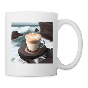 Stormy Sea Latte Art - Mug - white - Right