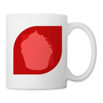 Cupcake Muffin Törtchen - Tasse - Weiß - Rechts
