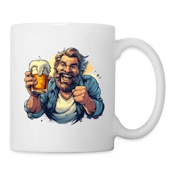 Beer Drinker Outfit Father's Day Men's Night - Mug - white - Right