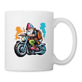 Gartenzwerg / Märchenland / Kobold / Gnom / Logo - Tasse - Weiß - Rechts