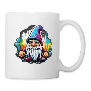 Gartenzwerg / Märchenland / Kobold / Gnom / Logo - Tasse - Weiß - Rechts