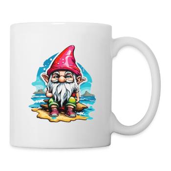 Gartenzwerg / Märchenland / Kobold / Gnom / Logo - Tasse - Weiß - Rechts