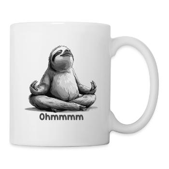 Yoga Faultier Entspannung Chillen Meditation - Tasse - Weiß - Rechts