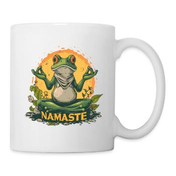 Yoga, Grenouille, Relaxation, Détente, Méditation - Mug blanc - blanc - Droite