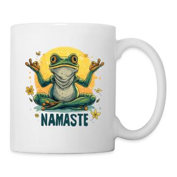Yoga Frosch Entspannung Chillen Meditation - Tasse - Weiß - Rechts