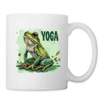 Yoga Frosch Entspannung Chillen Meditation - Tasse - Weiß - Rechts