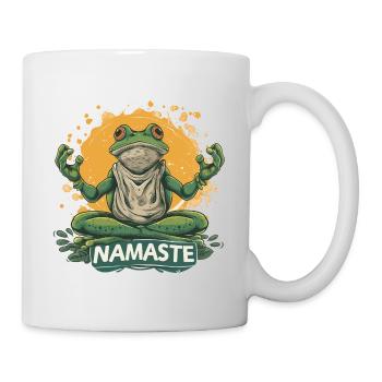 Yoga Frosch Entspannung Chillen Meditation - Tasse - Weiß - Rechts