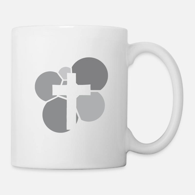Bibelvers Kreuz Bibel - Tasse - Weiß