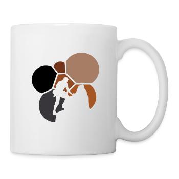Kletterwand Kletterer Alpen - Tasse - Weiß - Rechts