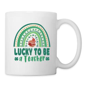 Le bonheur d’être enseignant - Mug blanc - blanc - Droite