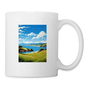 Bay Of Islands Neuseeland Vintage Reiseposter - Tasse - Weiß - Rechts
