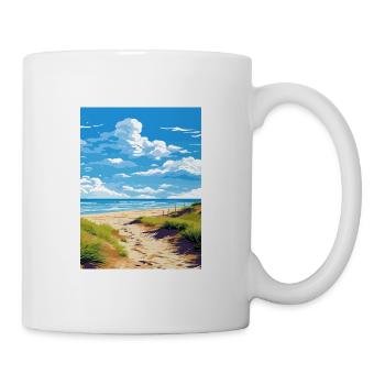 Foxton Beach Neuseeland Vintage Reiseposter WPA - Tasse - Weiß - Rechts