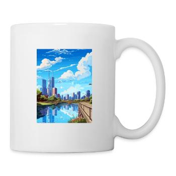 Melbourne Australien Deko Vintage Reiseposter WPA - Tasse - Weiß - Rechts
