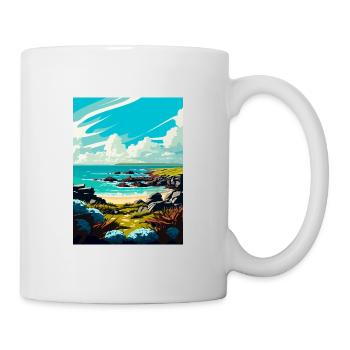 Phillip Island Australie Vintage Travel Poster WPA - Mug blanc - blanc - Droite