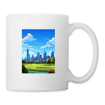 Melbourne Australie déco Vintage voyage affiche WPA - Mug blanc - blanc - Droite