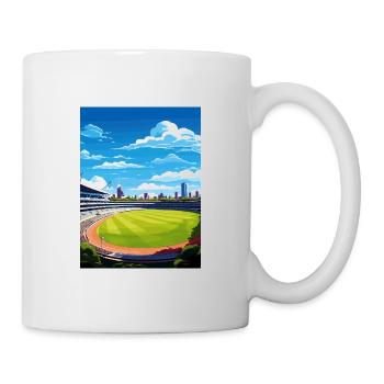 Melbourne Cricket Ground Vintage Reiseposter WPA - Tasse - Weiß - Rechts