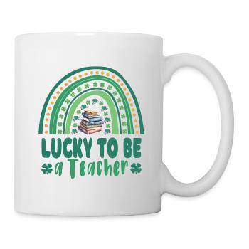 Le bonheur d’être enseignant - Mug blanc - blanc - Droite