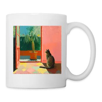 katze, katzen, bunt, tier, geschenk, geschenkidee - Tasse - Weiß - Rechts