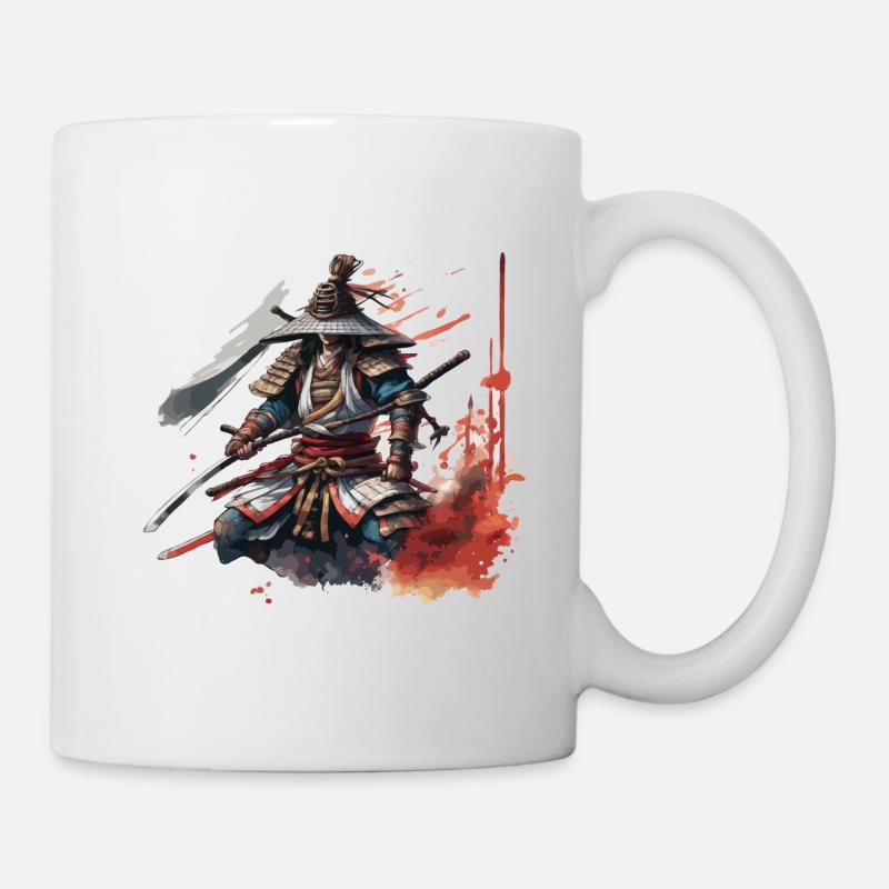 Samouraï / Japonais / Harakiri / Katana / Homme - Mug blanc - blanc
