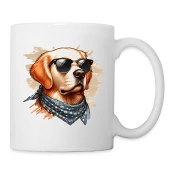 Retriver doré Splash Art - Mug blanc - blanc - Droite