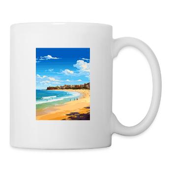 Bondi Beach Australia Vintage Travel Poster WPA - Mug - white - Right