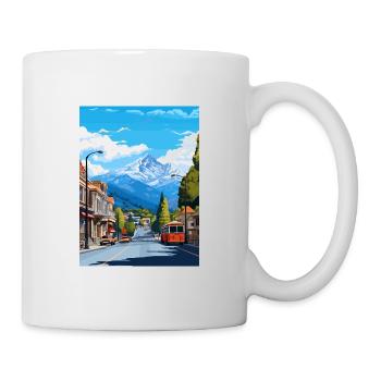 Queenstown New Zealand Vintage Travel Poster WPA - Mug - white - Right
