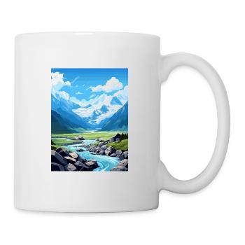 Fox Glacier Nouvelle-Zélande Vintage Travel Poster WPA - Mug blanc - blanc - Droite