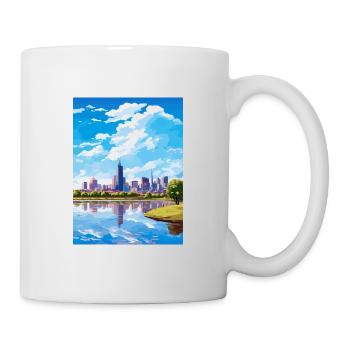 Melbourne Australie déco Vintage voyage affiche WPA - Mug blanc - blanc - Droite