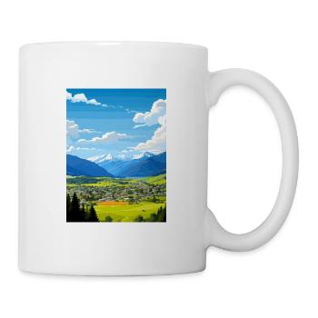 Hamner Springs Neuseeland Vintage Reiseposter - Tasse - Weiß - Rechts