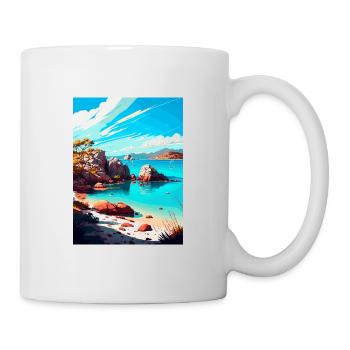 Magnetic Island Australien Vintage Reiseposter - Tasse - Weiß - Rechts