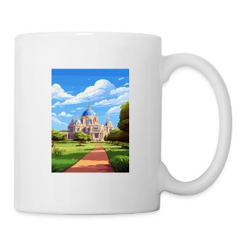 Royal Exhibition Building Vintage Travel Poster - Mug - white - Right