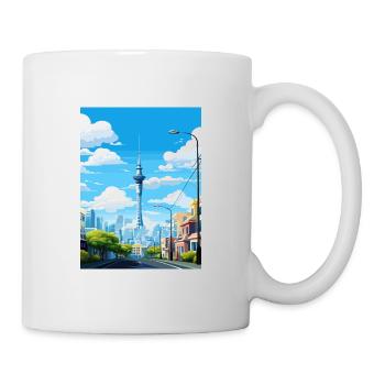 Auckland Neuseeland Neuseeland Vintage Reiseposter WPA - Tasse - Weiß - Rechts