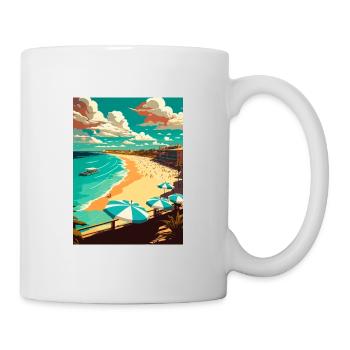 Bondi Beach Australia Vintage Travel Poster WPA - Mug - white - Right