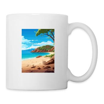 Magnetische Insel Australien Deko Reiseposter - Tasse - Weiß - Rechts