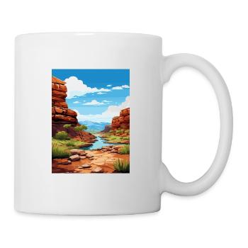 Karijini Nationalpark Australien Reiseposter - Tasse - Weiß - Rechts